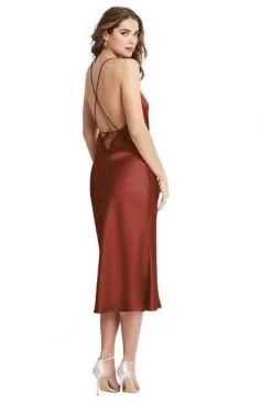 Dessy Lovely LB001 Cowl Neck Convertible Midi Bridesmaid Dress -Outlet Prom Dresses Store S20 DL LB001 03 461x705