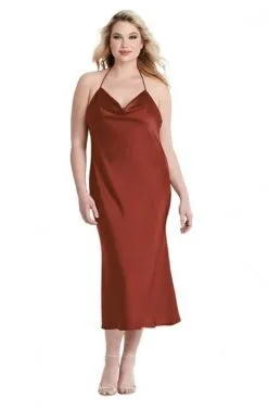 Dessy Lovely LB001 Cowl Neck Convertible Midi Bridesmaid Dress -Outlet Prom Dresses Store S20 DL LB001 04 463x705
