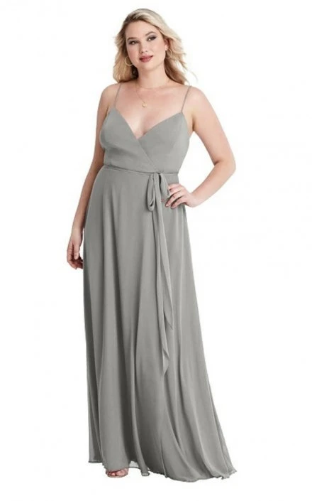 Dessy Lovely Lovely LB011 Maxi Wrap Chiffon Bridesmaid Dress 6 Dessy Lovely Lovely LB011 Maxi Wrap Chiffon Bridesmaid Dress - Image 4