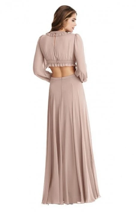 Dessy Lovely Lovely LB015 Flowing Long Sleeve Bridesmaid Dress 4 Dessy Lovely Lovely LB015 Flowing Long Sleeve Bridesmaid Dress - Image 2