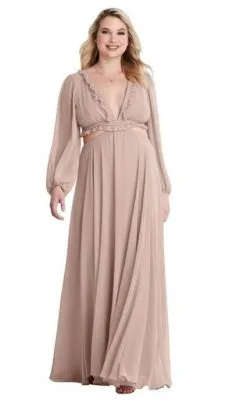 Dessy Lovely Lovely LB015 Flowing Long Sleeve Bridesmaid Dress 10 Dessy Lovely Lovely LB015 Flowing Long Sleeve Bridesmaid Dress -Outlet Prom Dresses Store S20 DL LB015 04 425x705