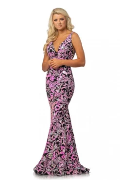 Johnathan Kayne 2106 Sequin Velvet Prom Dress -Outlet Prom Dresses Store S20 JK 2106 03 470x705