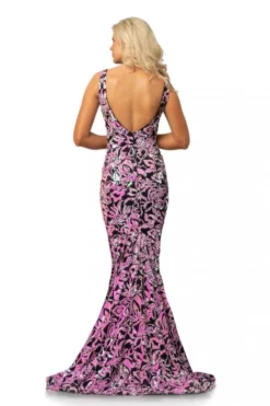 Johnathan Kayne 2106 Sequin Velvet Prom Dress -Outlet Prom Dresses Store S20 JK 2106 04 470x705
