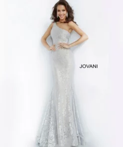 Jovani 00353 One Shoulder Lace Mermaid Dress -Outlet Prom Dresses Store S20 JV 00353 03 540x648