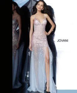 Jovani 02047 Sheer Jeweled Gown -Outlet Prom Dresses Store S20 JV 02047 03 540x648