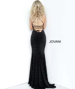 Jovani 1114 Deep V Gown With Lace Up 6 Jovani 1114 Deep V Gown With Lace Up -Outlet Prom Dresses Store S20 JV 1114 02 540x648