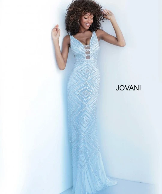 Jovani 67668 Sheer Cut Out Fitted Gown 5 Jovani 67668 Sheer Cut Out Fitted Gown - Image 3