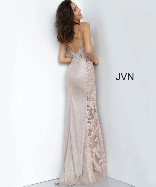 JVN By Jovani JVN2205 Sheer Embroidered Gown 4 JVN By Jovani JVN2205 Sheer Embroidered Gown - Image 2