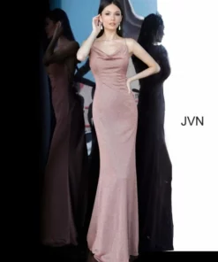 JVN By Jovani JVN2375 Cowl Neck Fitted Gown -Outlet Prom Dresses Store S20 JVN JVN2375 03 540x648