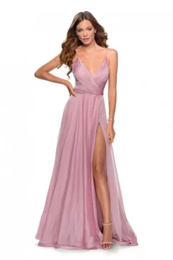 La Femme 28611 Pleated Bodice Prom Dress -Outlet Prom Dresses Store S20 LF 28611 04 470x705