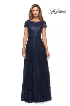 La Femme MOB La Femme 27837 Sequin Design Evening Dress -Outlet Prom Dresses Store S20 LFE 27837 03 470x705