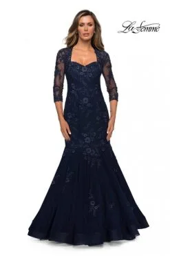 La Femme MOB La Femme 28033 Lace Mother Of The Bride Dress -Outlet Prom Dresses Store S20 LFE 28033 05 470x705