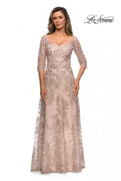 La Femme MOB La Femme 28053 Beautiful Lace Mothers Gown -Outlet Prom Dresses Store S20 LFE 28053 05 470x705