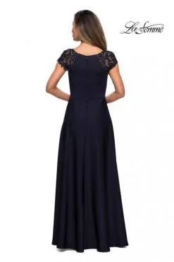 La Femme MOB La Femme 28100 Lace Sleeve Evening Dress -Outlet Prom Dresses Store S20 LFE 28100 04 470x705