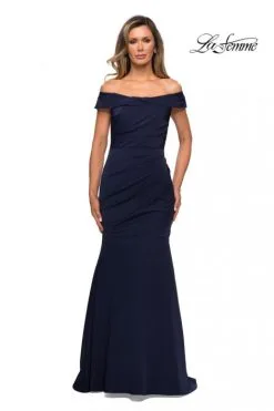 La Femme MOB La Femme 28110 Amazing Off Shoulder Ruched Gown -Outlet Prom Dresses Store S20 LFE 28110 03 470x705