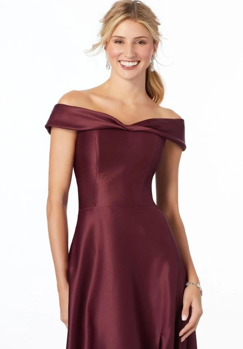 Morilee Madeline Gardner Morilee 21663 Off Shoulder High Slit Bridesmaid Dress 5 Morilee Madeline Gardner Morilee 21663 Off Shoulder High Slit Bridesmaid Dress - Image 3