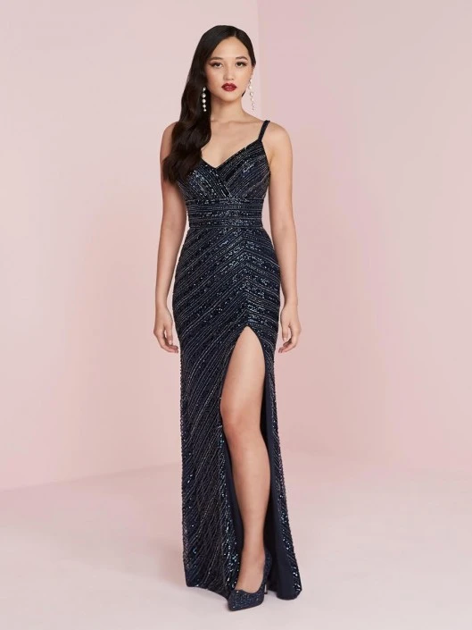 Panoply By House Of Wu Panoply 14041 Sequin Striped Prom Dress 5 Panoply By House Of Wu Panoply 14041 Sequin Striped Prom Dress - Image 3