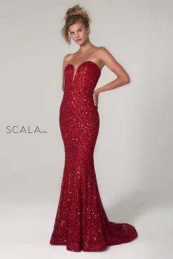 Scala 60093 Sequin Mermaid Prom Dress -Outlet Prom Dresses Store S20 SCL 60093 03 471x705
