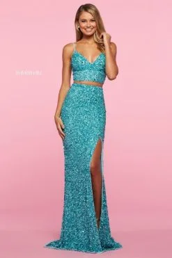 Sherri Hill 53448 Sequin 2 Piece Gown 8 Sherri Hill 53448 Sequin 2 Piece Gown -Outlet Prom Dresses Store S20 SH 53448 03 470x705