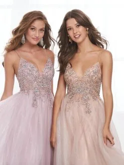 Tiffany Designs 16407 Sheer Beaded Prom Dress 9 Tiffany Designs 16407 Sheer Beaded Prom Dress -Outlet Prom Dresses Store S20 TD 16407 04 529x705