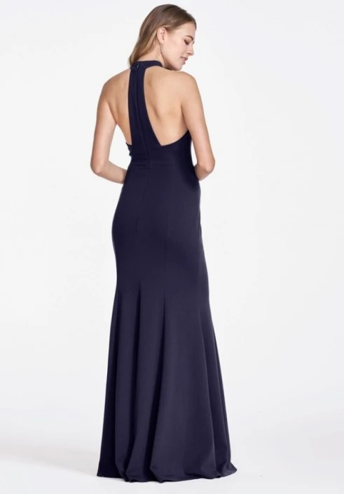 Size 8 Ivory Watters JARYN 8803 High Neck Racerback Bridesmaid Dress 4 Size 8 Ivory Watters JARYN 8803 High Neck Racerback Bridesmaid Dress - Image 2