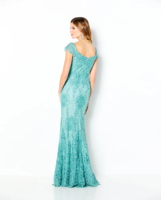 Cameron Blake By Mon Cheri Cameron Blake 220631 Removable Sleeve Lace Mothers Gown 4 Cameron Blake By Mon Cheri Cameron Blake 220631 Removable Sleeve Lace Mothers Gown - Image 2