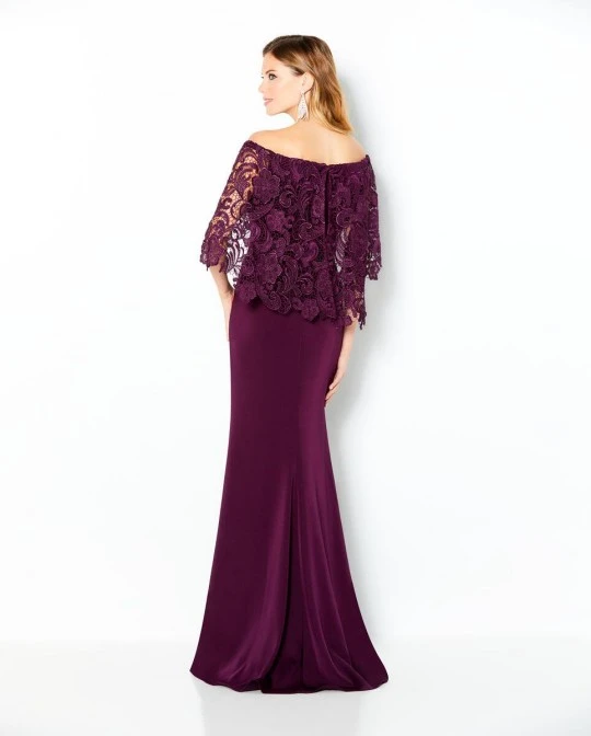 Cameron Blake By Mon Cheri Cameron Blake 220632 Lace Cape Mother Of The Bride Dress 4 Cameron Blake By Mon Cheri Cameron Blake 220632 Lace Cape Mother Of The Bride Dress - Image 2