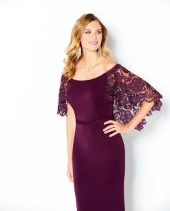 Cameron Blake By Mon Cheri Cameron Blake 220632 Lace Cape Mother Of The Bride Dress 8 Cameron Blake By Mon Cheri Cameron Blake 220632 Lace Cape Mother Of The Bride Dress -Outlet Prom Dresses Store S21 CB 220632 04 540x672