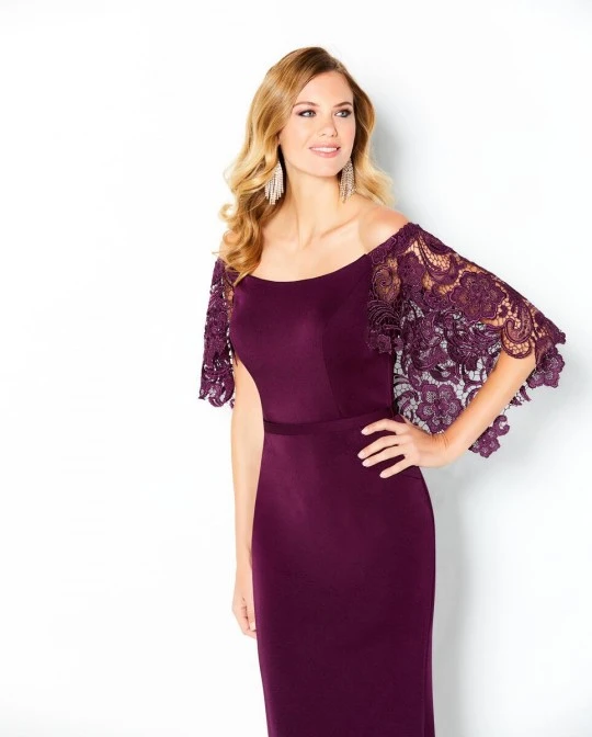 Cameron Blake By Mon Cheri Cameron Blake 220632 Lace Cape Mother Of The Bride Dress 5 Cameron Blake By Mon Cheri Cameron Blake 220632 Lace Cape Mother Of The Bride Dress - Image 3