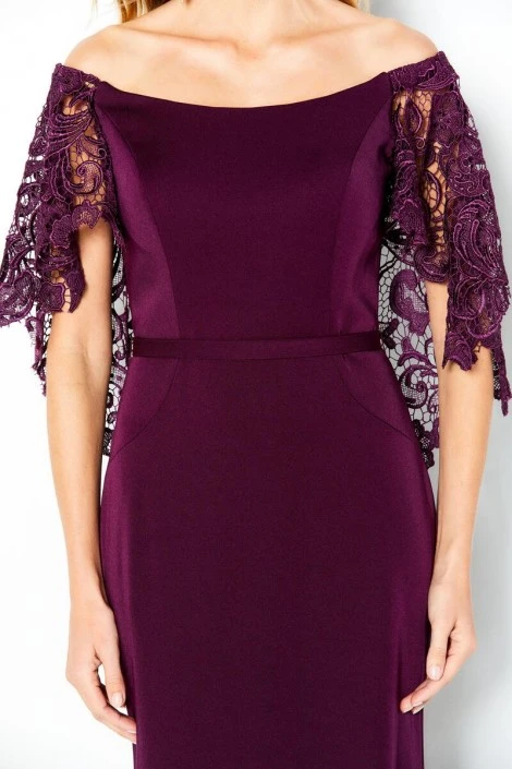 Cameron Blake By Mon Cheri Cameron Blake 220632 Lace Cape Mother Of The Bride Dress 6 Cameron Blake By Mon Cheri Cameron Blake 220632 Lace Cape Mother Of The Bride Dress - Image 4