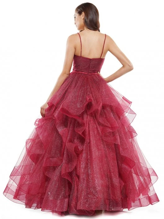 Colors Dress 2381 Glitter Ruffled Prom Dress 4 Colors Dress 2381 Glitter Ruffled Prom Dress - Image 2