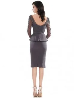 Marsoni By Colors Marsoni MV1108 Mother Of Bride Short Peplum Dress -Outlet Prom Dresses Store S21 CM MV1108 04 529x705