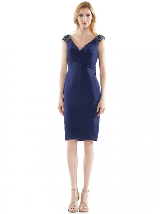 Marsoni By Colors Marsoni MV1109 Cowl Back Mothers Short Dress 5 Marsoni By Colors Marsoni MV1109 Cowl Back Mothers Short Dress - Image 3