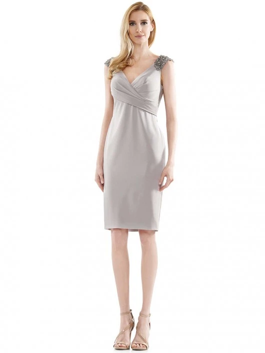 Marsoni By Colors Marsoni MV1109 Cowl Back Mothers Short Dress 7 Marsoni By Colors Marsoni MV1109 Cowl Back Mothers Short Dress - Image 5