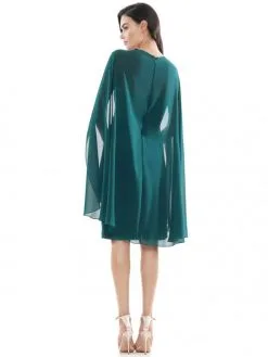 Marsoni By Colors Marsoni MV1110 Mothers Short Dress With Cape -Outlet Prom Dresses Store S21 CM MV1110 04 529x705