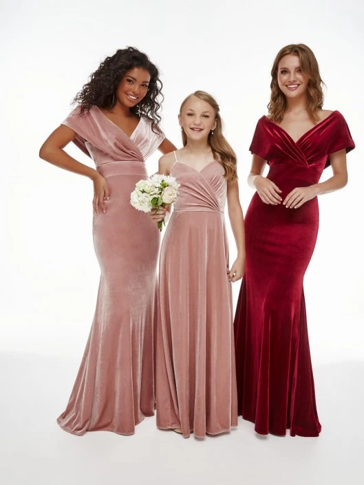 Christina Wu Celebration Christina Wu 22036 Off Shoulder Velvet Bridesmaid Dress 4 Christina Wu Celebration Christina Wu 22036 Off Shoulder Velvet Bridesmaid Dress - Image 2