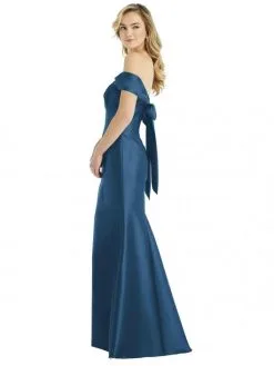 Alfred Sung D793 Off Shoulder Bridesmaid Dress -Outlet Prom Dresses Store S21 DAS D793 03 529x705