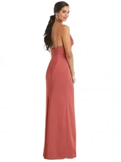 Dessy Collection 3072 Cowl Draped Bridesmaid Dress -Outlet Prom Dresses Store S21 DCOL 3072 02 529x705