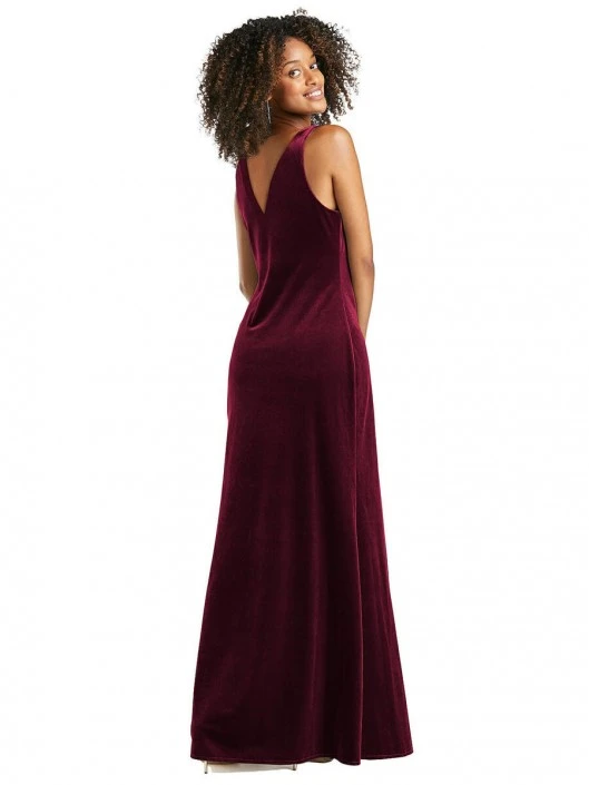Dessy Lovely Lovely LB017 Velvet Cowl Bridesmaid Gown 4 Dessy Lovely Lovely LB017 Velvet Cowl Bridesmaid Gown - Image 2
