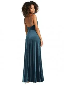 Dessy Lovely Lovely LB022 Simple Velvet Long Bridesmaid Dress 6 Dessy Lovely Lovely LB022 Simple Velvet Long Bridesmaid Dress -Outlet Prom Dresses Store S21 DLB LB022 02 529x705