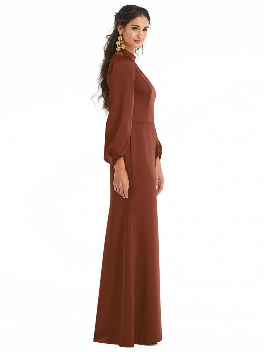 Dessy Lovely Lovely LB023 Long Sleeve Modest Bridesmaid Gown 5 Dessy Lovely Lovely LB023 Long Sleeve Modest Bridesmaid Gown - Image 3