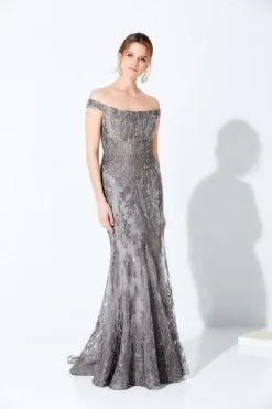 Ivonne D For Mon Cheri 220D22 Mothers Gown With Boa 9 Ivonne D For Mon Cheri 220D22 Mothers Gown With Boa -Outlet Prom Dresses Store S21 IDMC 220D22 03 470x705