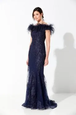 Ivonne D For Mon Cheri 220D22 Mothers Gown With Boa 11 Ivonne D For Mon Cheri 220D22 Mothers Gown With Boa -Outlet Prom Dresses Store S21 IDMC 220D22 05 470x705