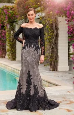 Ivonne D For Mon Cheri 220D30 Embroidered Gown -Outlet Prom Dresses Store S21 IDMC 220D30 04 454x705