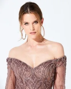 Ivonne D For Mon Cheri Ivonne D 220D32 Metallic Mothers Gown -Outlet Prom Dresses Store S21 IDMC 220D32 03 540x669