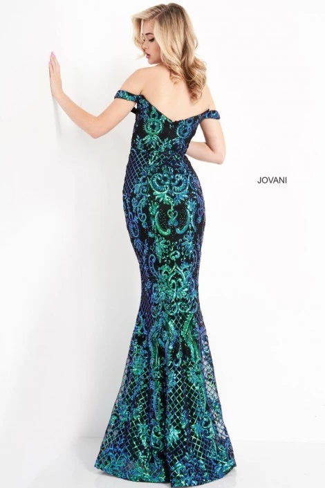 JVN By Jovani JVN04515 Iridescent Sequin Gown 4 JVN By Jovani JVN04515 Iridescent Sequin Gown - Image 2
