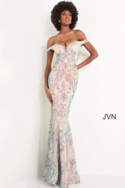 JVN By Jovani JVN04515 Iridescent Sequin Gown 11 JVN By Jovani JVN04515 Iridescent Sequin Gown -Outlet Prom Dresses Store S21 JVN JVN04515 05 470x705