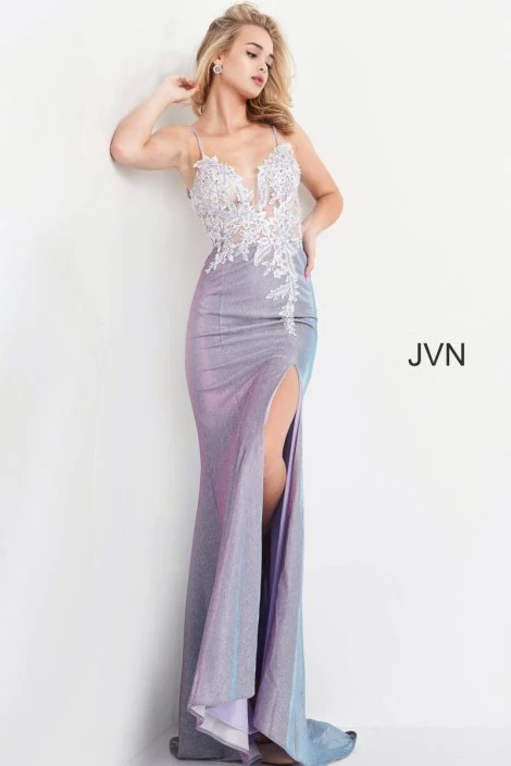 JVN By Jovani JVN06454 Waterfall Back Prom Gown 5 JVN By Jovani JVN06454 Waterfall Back Prom Gown - Image 3