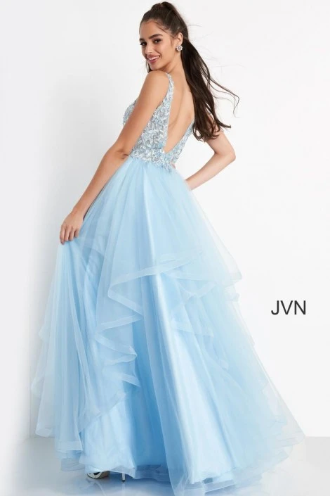 JVN By Jovani JVN06743 Flounce Prom Dress 4 JVN By Jovani JVN06743 Flounce Prom Dress - Image 2