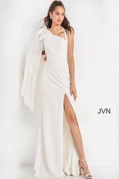 JVN By Jovani JVN2516 Dramatic Bow Shoulder Gown 7 JVN By Jovani JVN2516 Dramatic Bow Shoulder Gown - Image 5